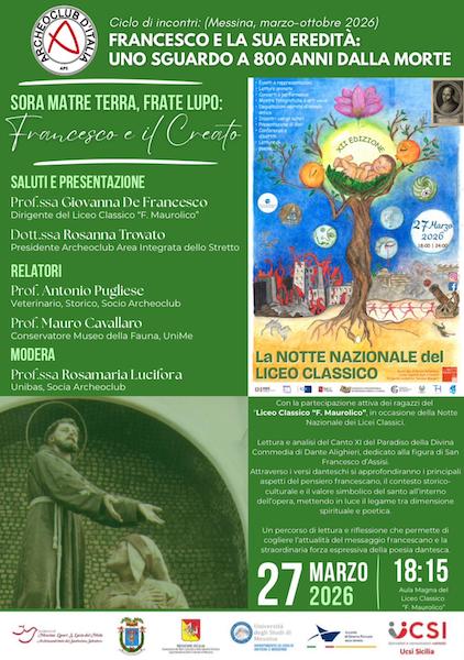 Messina, “La Notte del Maurolico” tra San Francesco e Dante