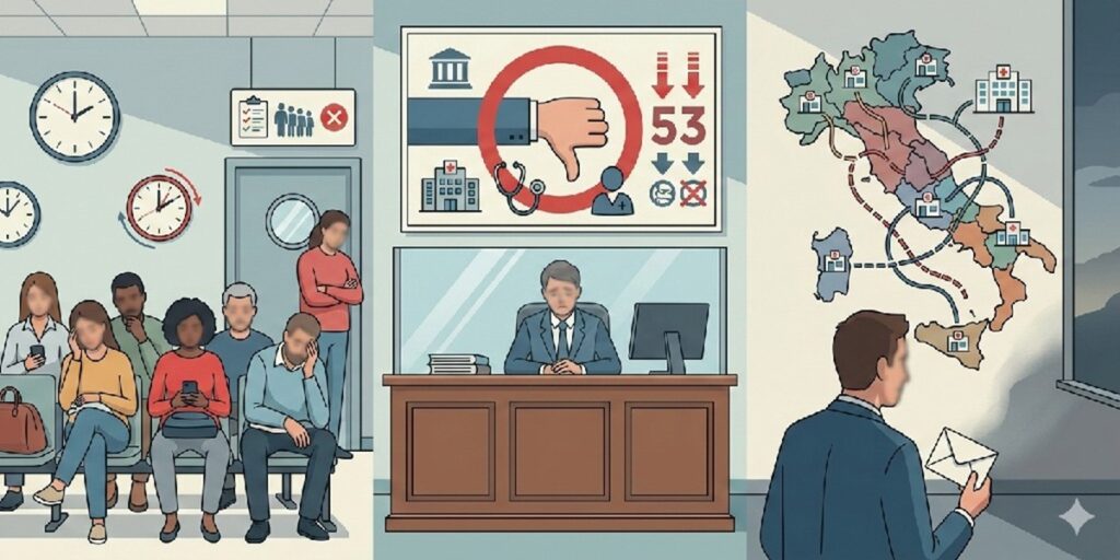 Sanità pubblica. Il 53% degli italiani la boccia: attese eccessive, frammentazioni territoriali e timori futuri