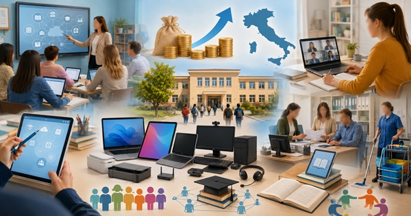 Scuola. 331 milioni per formazione digitale e dispositivi ai docenti. 50,3 milioni per la valorizzazione del personale ATA