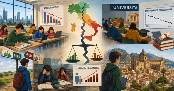 Scuola e università : da Milano a Palermo il divario post Covid continua ad allargare le disuguaglianze italiane