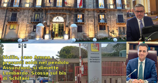 Sicilia, caso Armao, presunti soldi nel pendolo. Assunzioni, si dimette Lombardo. Scossa sul bis di Schifani